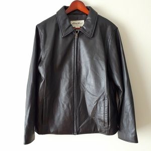 Eddie Bauer Dark Brown Leather Jacket